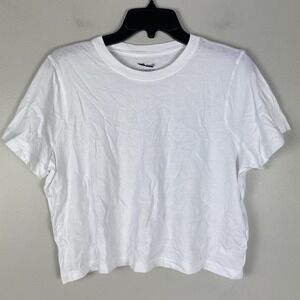 Madewell Boxy Tee Womens XS White Casual T Shirt *Damage NEW